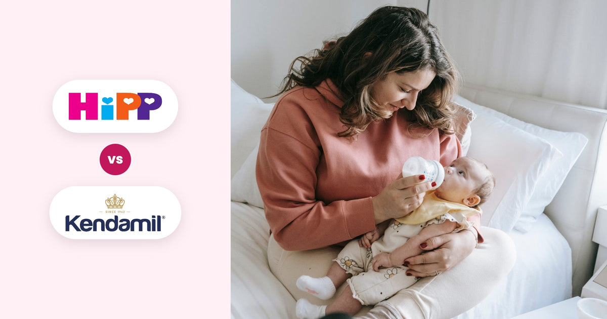 HiPP vs Kendamil – mother bottle-feeding her baby