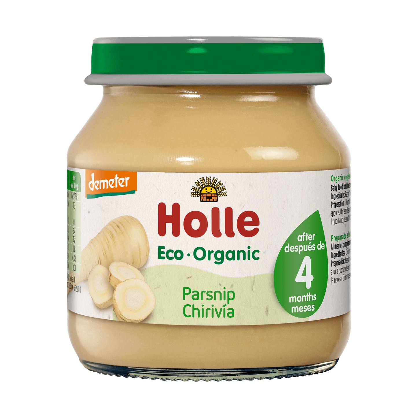 Holle Organic Parsnip baby food jar 125g
