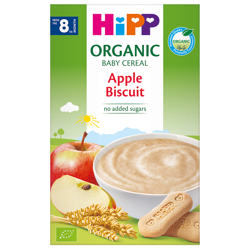 HiPP Organic Baby Cereal Apple Biscuit, 250 g (8+ months)