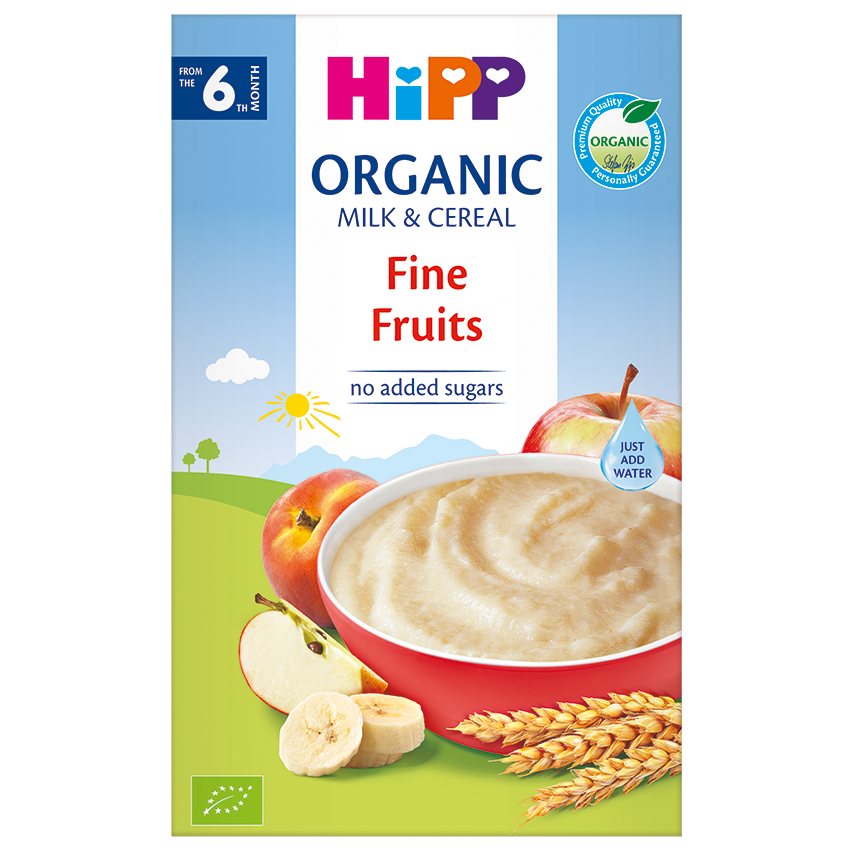 HiPP Organic Milk & Cereal Fine Fruits, 250 g (6+ months)