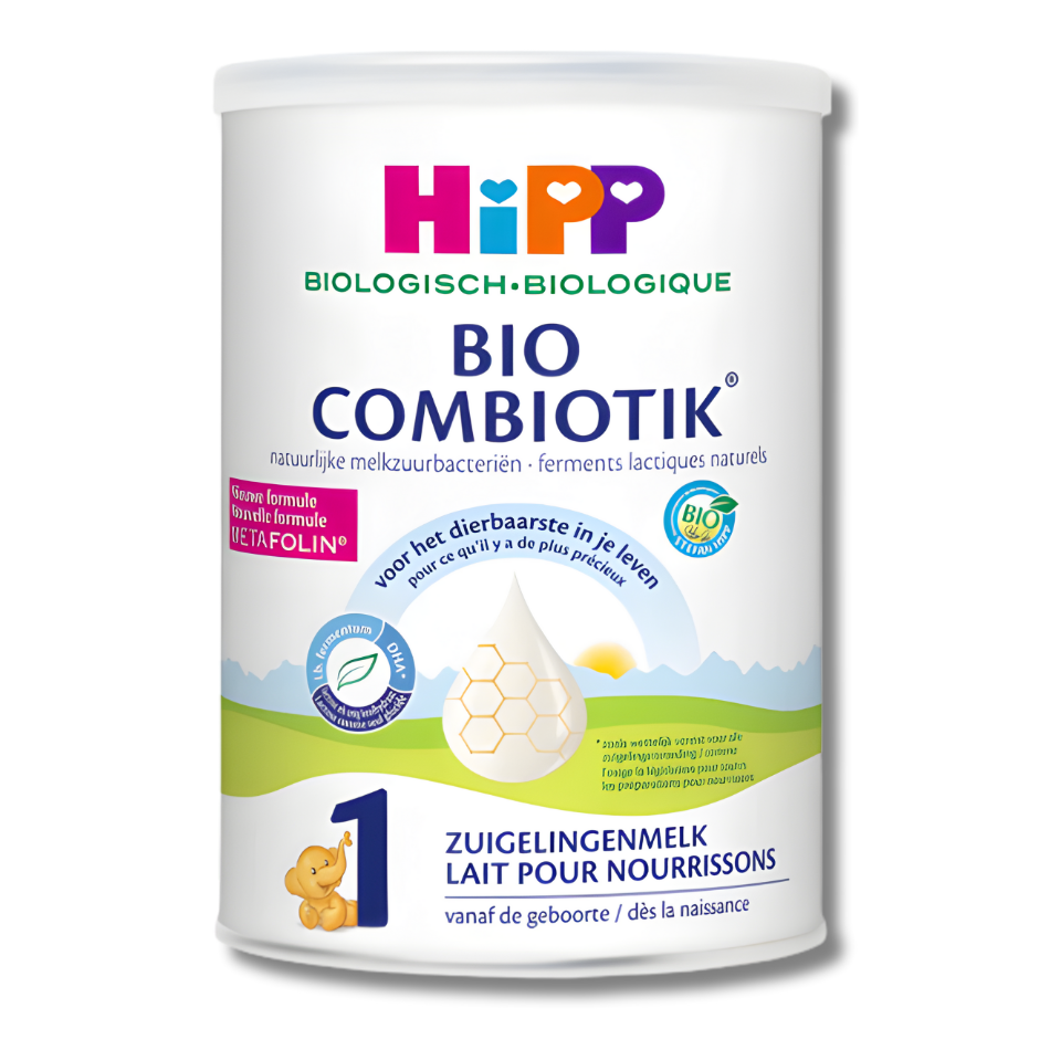 Hipp Bio Combiotik baby formula can on a white background