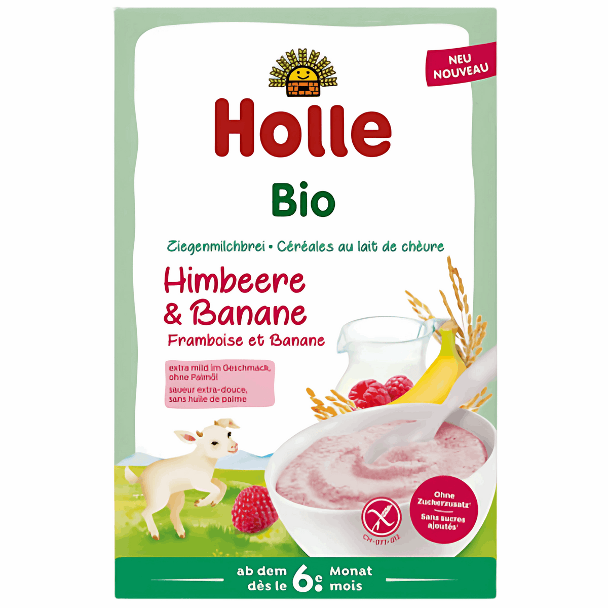 Holle Organic Goat Milk Porridge Raspberry & Banana