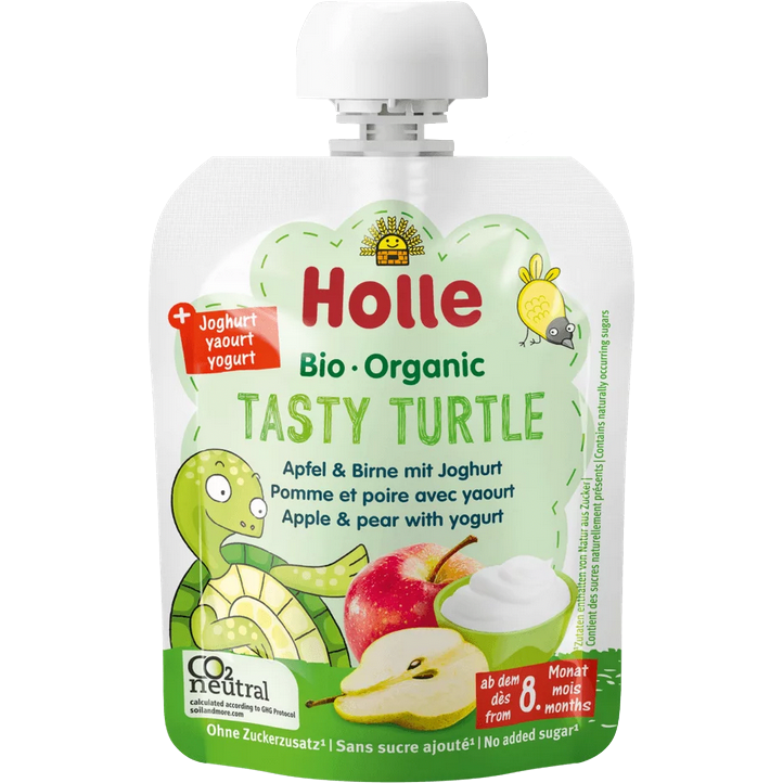 10 x Holle Organic Yogurt Tasty Turtle Pouch