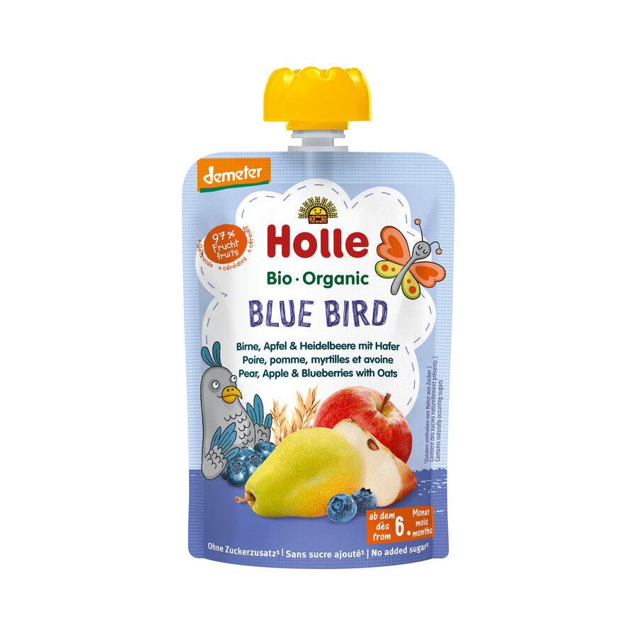 Holle Organic Blue Bird fruit puree pouch