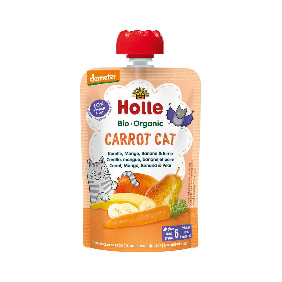 12 x Holle Organic Carrot Cat Puree