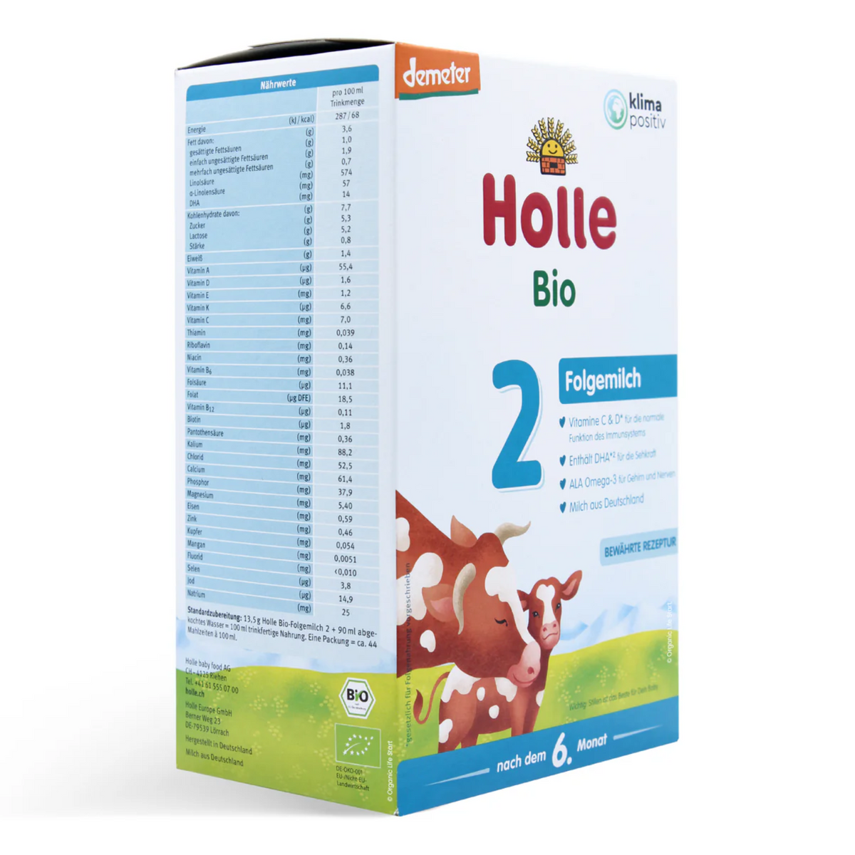 Holle Organic Cow Stage 2 Follow-On Formula, 600g – product photo 2