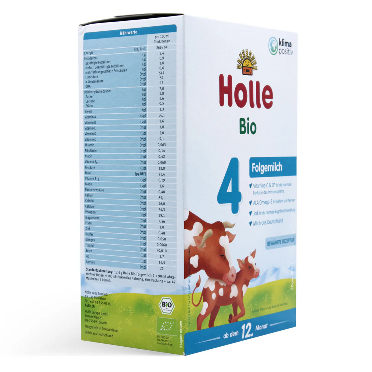 Holle Organic Cow Stage 4 Toddler Formula, 600g – product photo 2