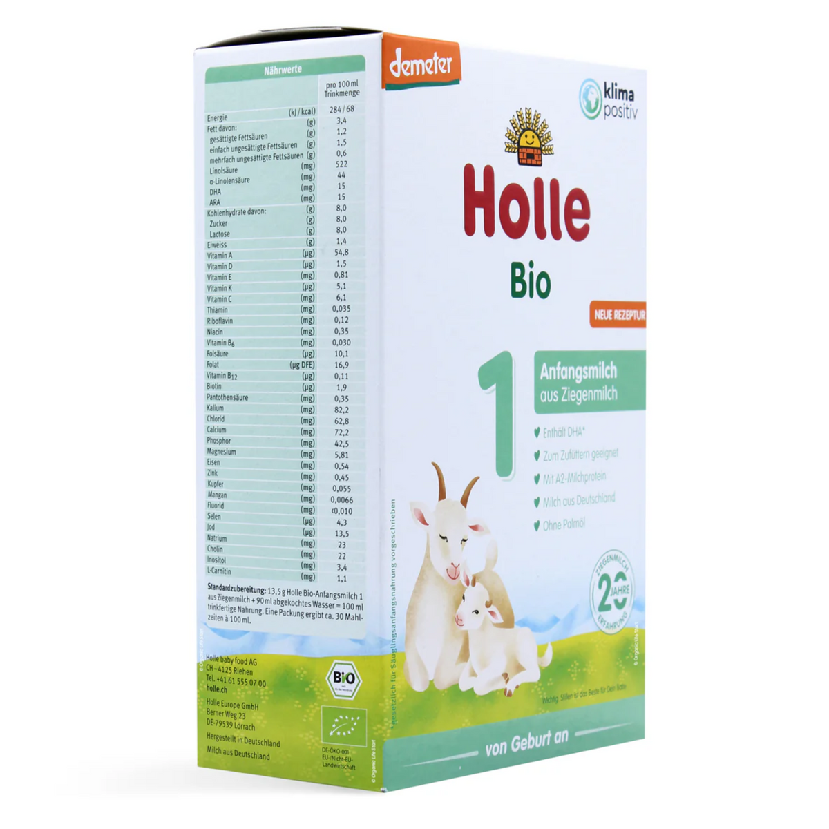Holle Organic Goat Stage 1 Infant Formula, 400g – product photo 2
