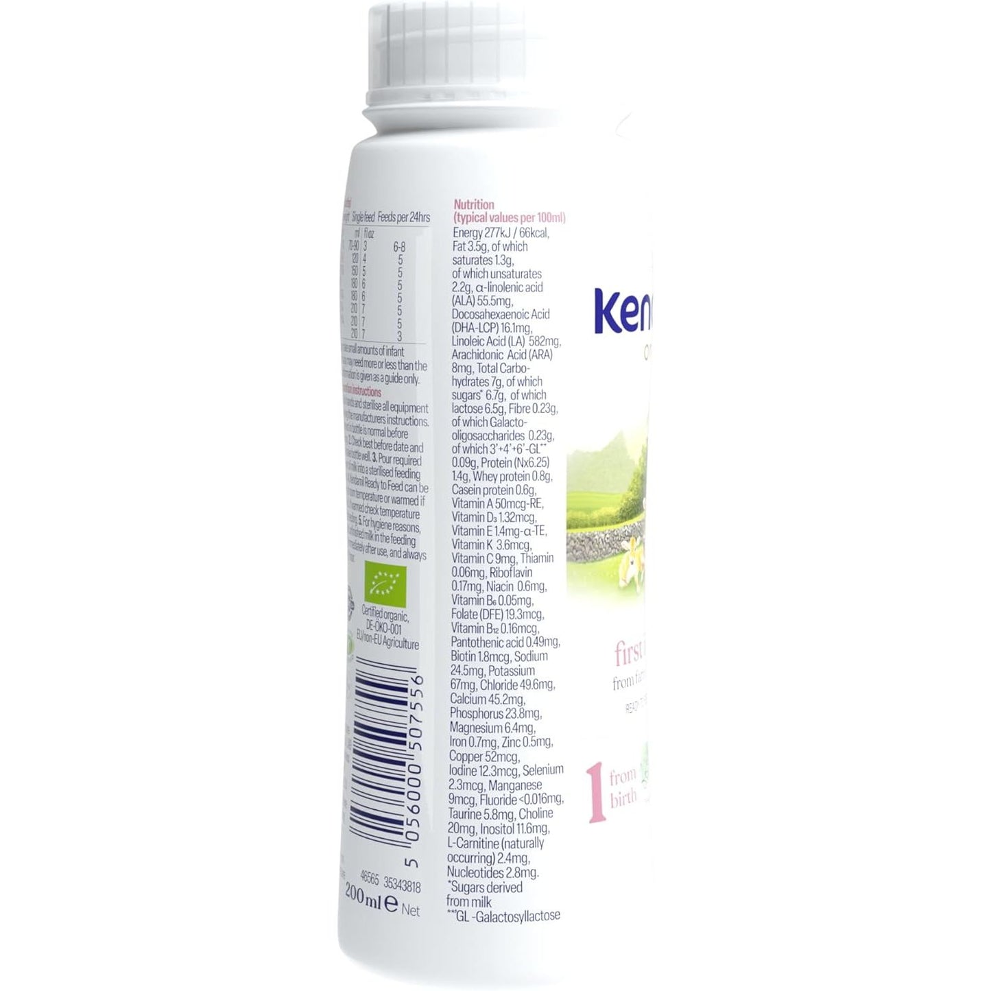 
                  
                    Bottle of Kendi beverage with nutritional information on a white background
                  
                