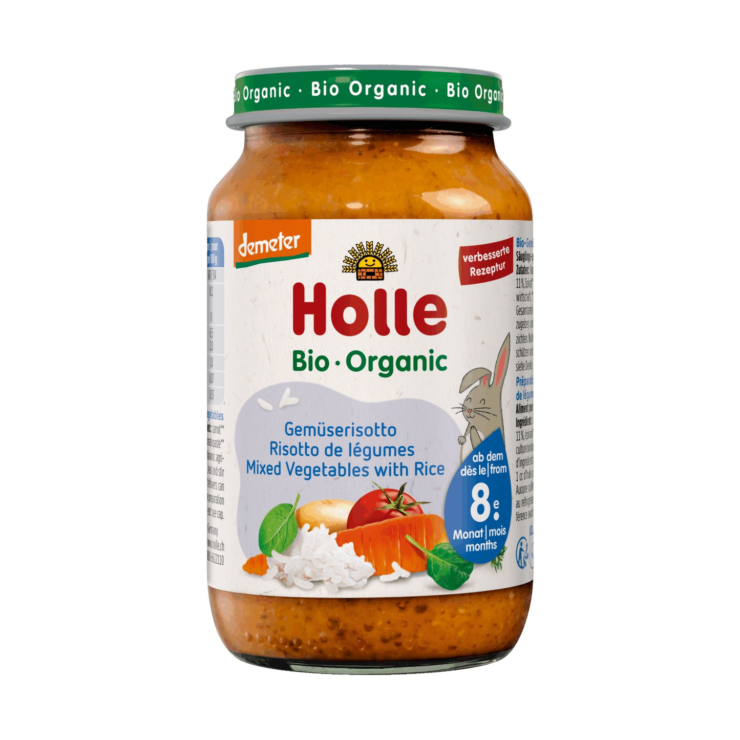 Holle Organic Mixed Vegetables with Rice baby food jar 220g
