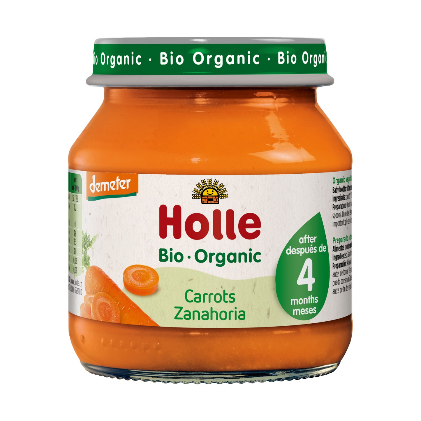 Holle Organic Carrots baby food jar 125g