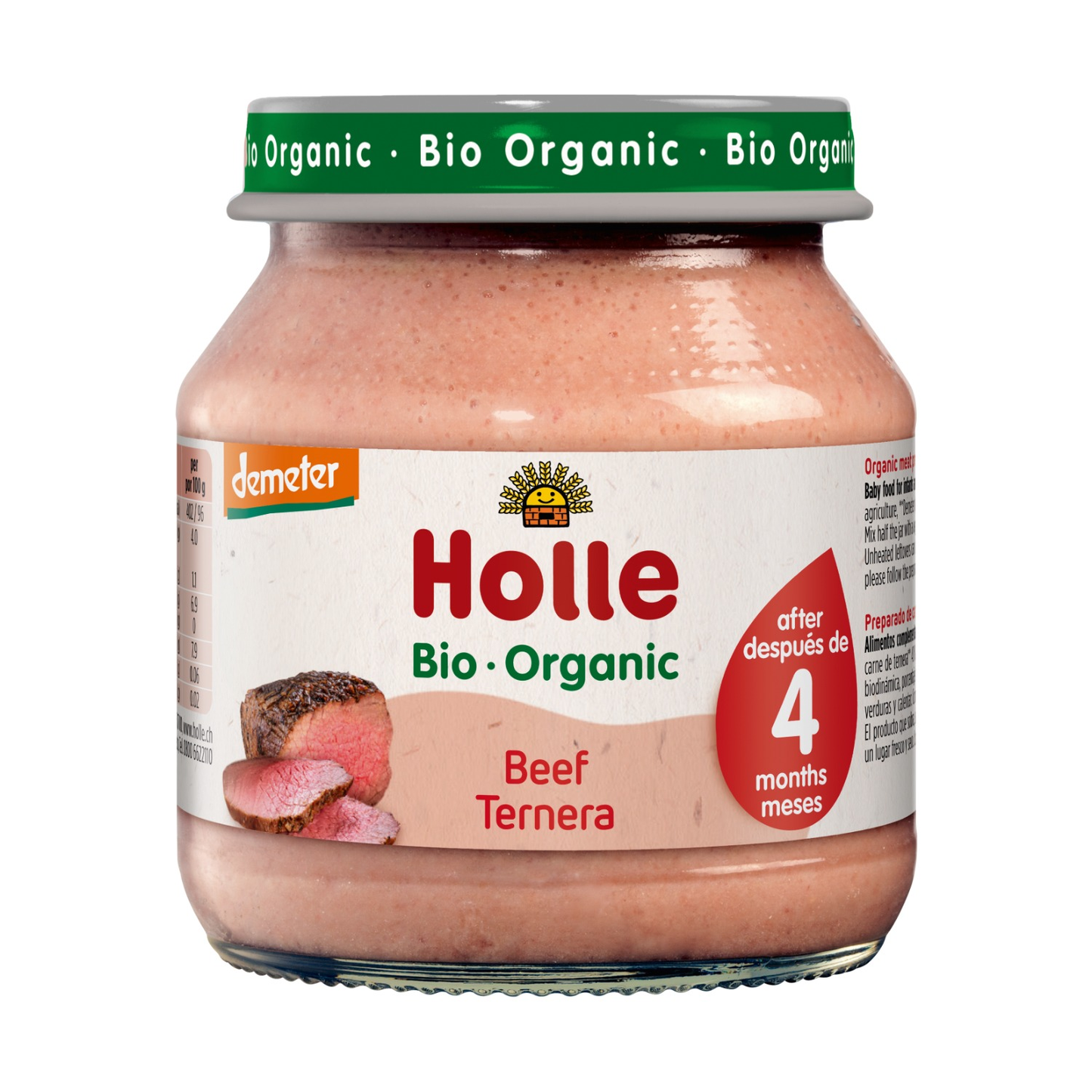 Holle Organic Beef baby food jar 125g