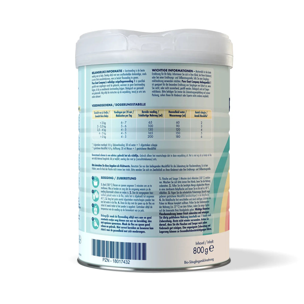 
                  
                    Pure Goat Organic Infant Formula (stage 1)
                  
                