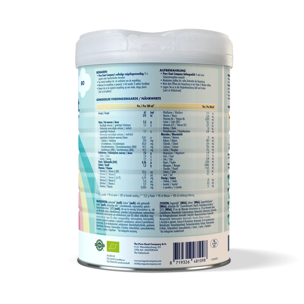 
                  
                    Pure Goat Organic Infant Formula (stage 1)
                  
                
