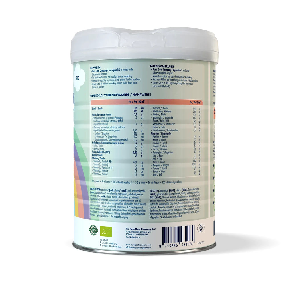 
                  
                    Pure Goat Organic Follow-On Formula (stage 3)
                  
                