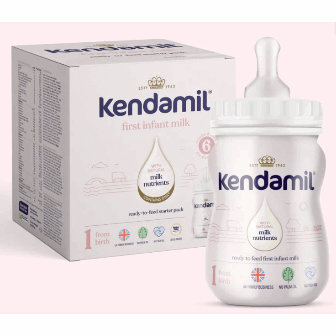 
                  
                    Kendamil 1 First Infant Milk Ready To Feed Starter Pack 6 X 70Ml- 6 Boxes (36RTF)
                  
                