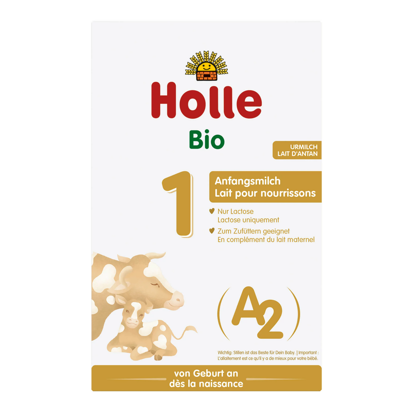 Holle Organic A2 Cow Stage 1 Infant Formula, 400g