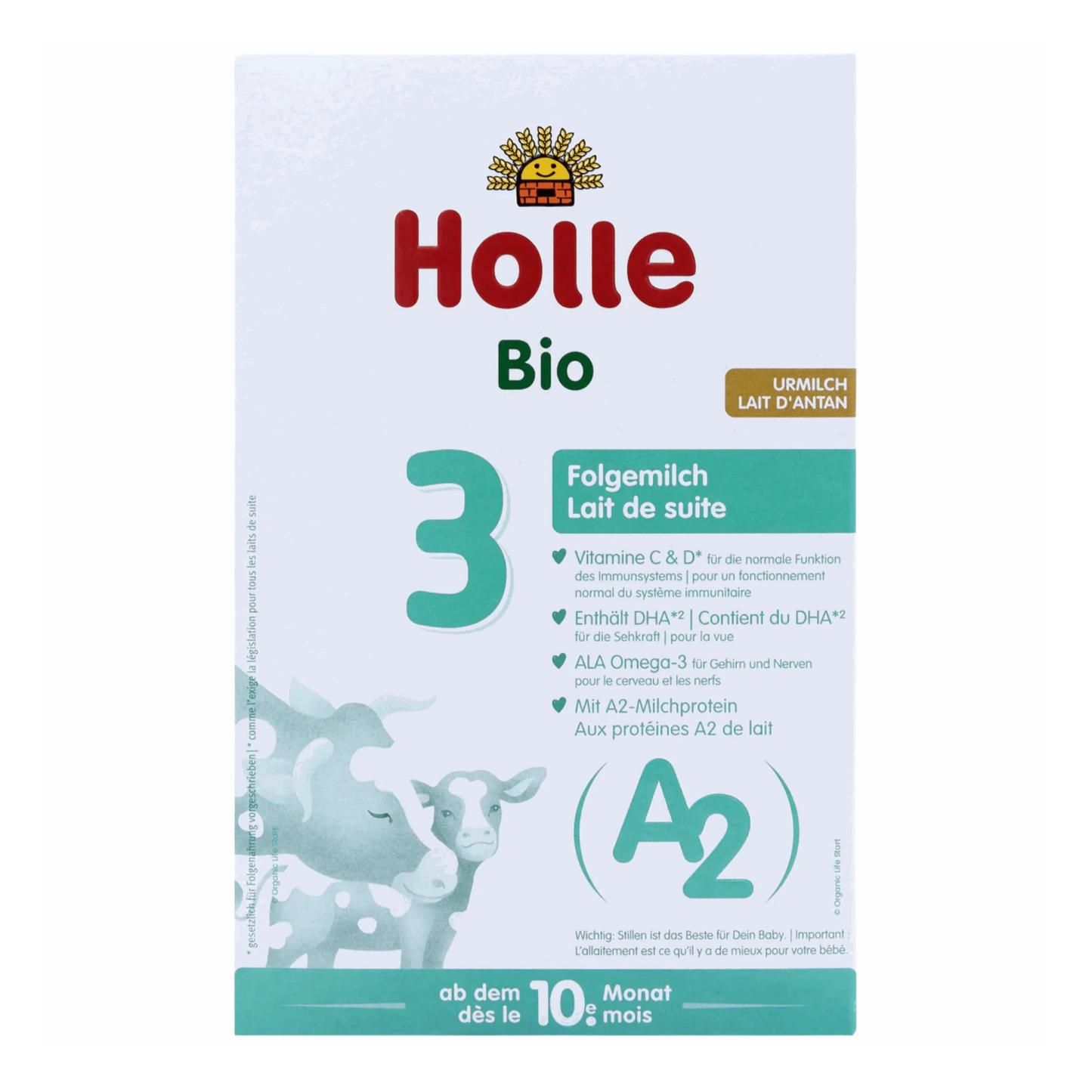 Holle Organic A2 Cow Stage 3 Follow-On Formula, 400g