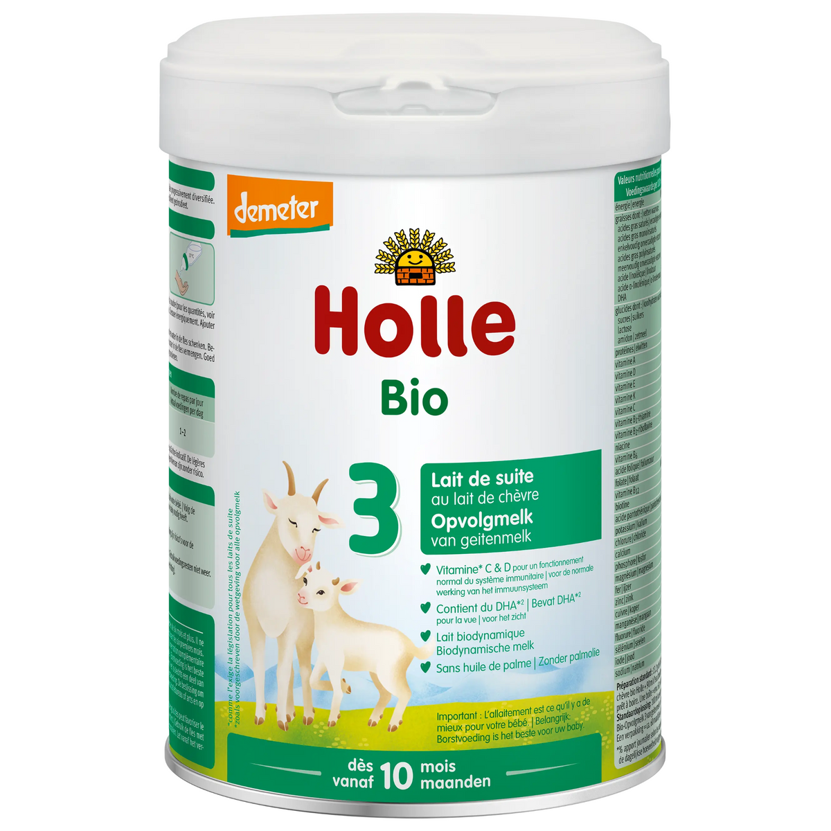 Holle Organic Goat Stage 3 Follow-On Formula, 800g tin