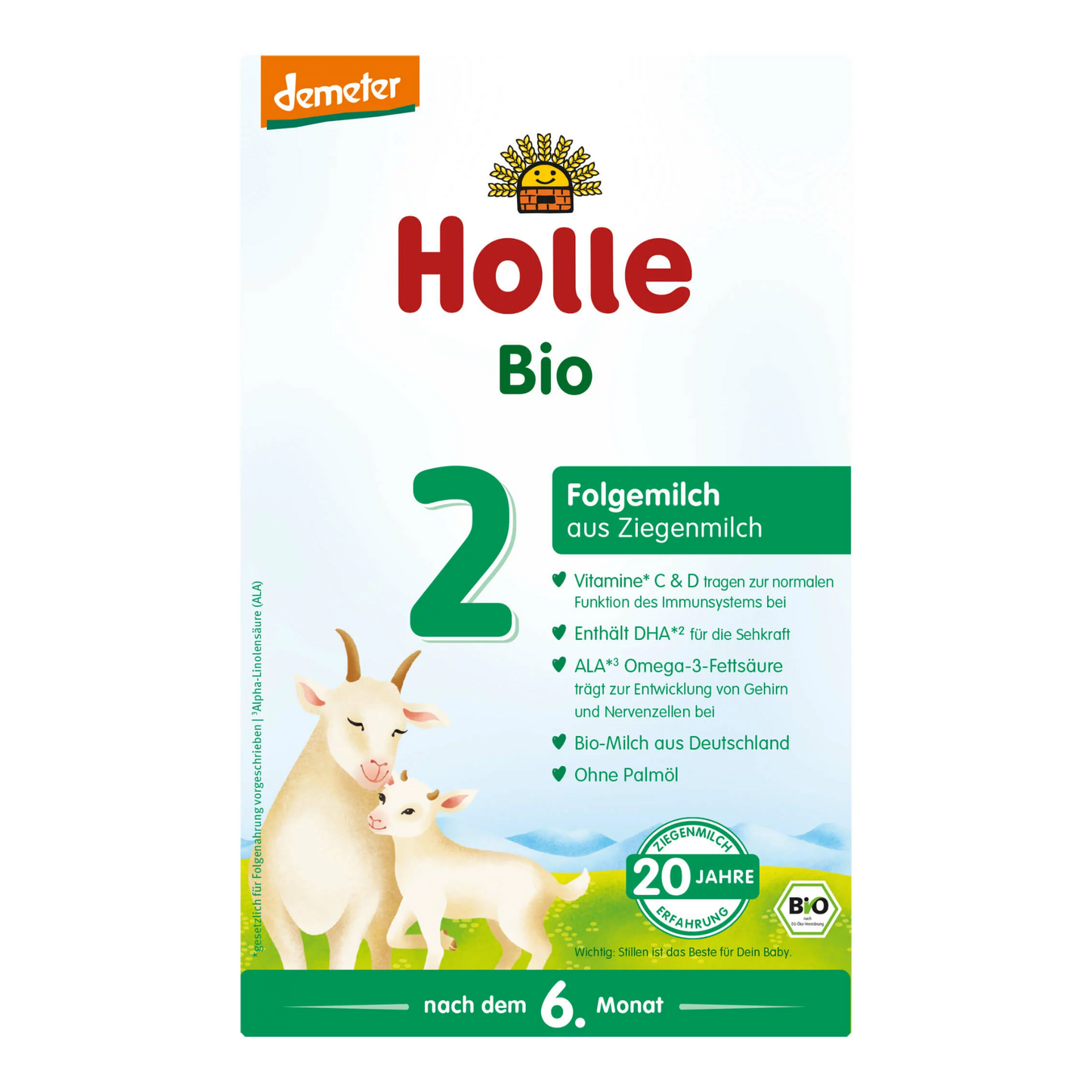 Holle Organic Goat Stage 2 Follow-On Formula, 400g