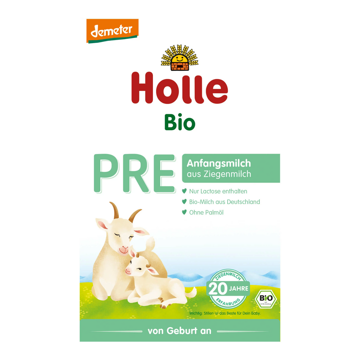 Holle Organic Goat PRE Infant Formula, 400g