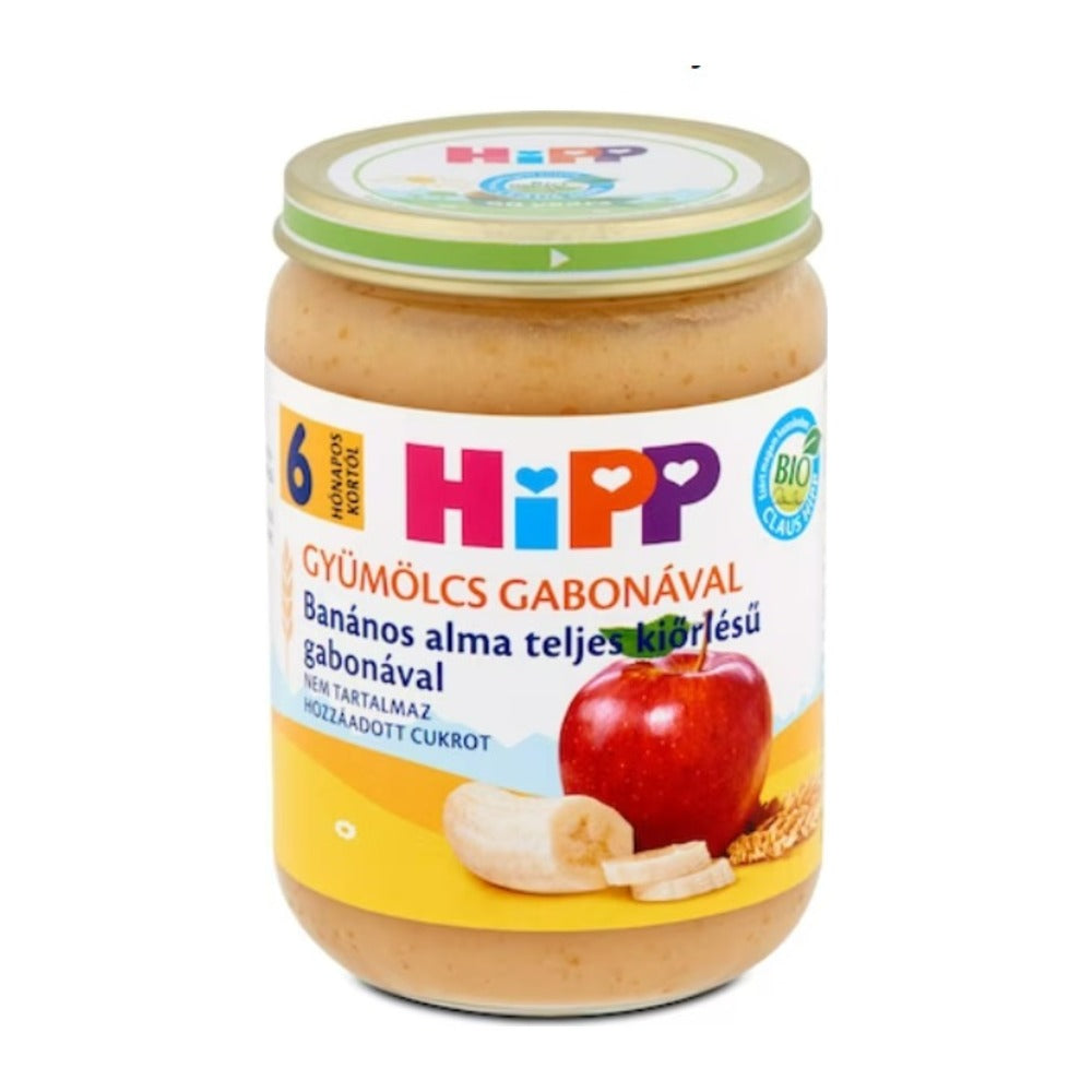 HiPP Organic Banana & Apple with Wholegrain 190g jar