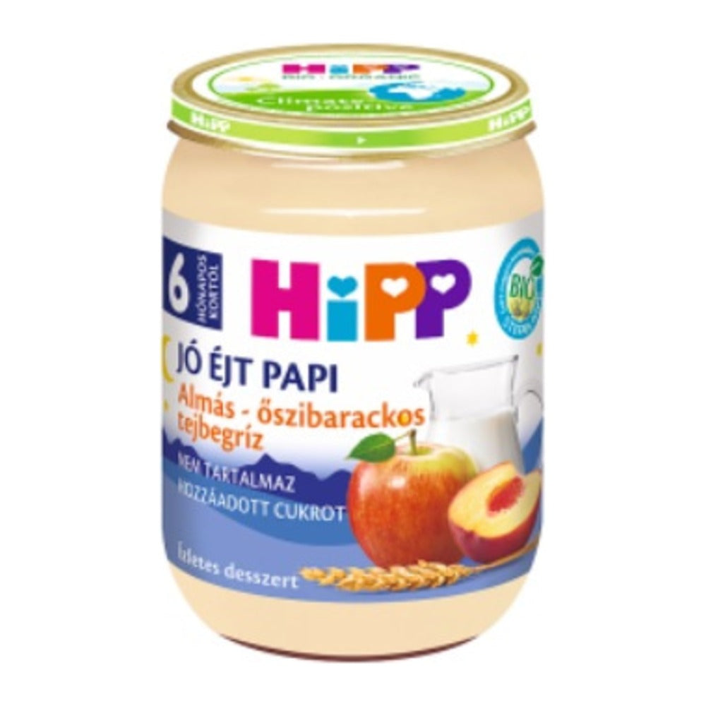 HiPP Organic Good Night Milk Semolina with Apple & Peach 190g jar