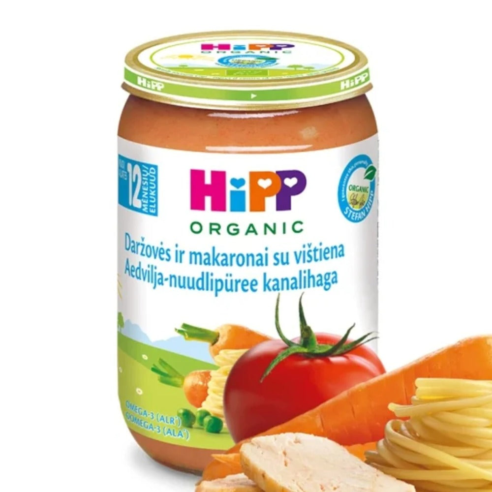 HiPP Organic Vegetables & Pasta with Chicken 220g jar
