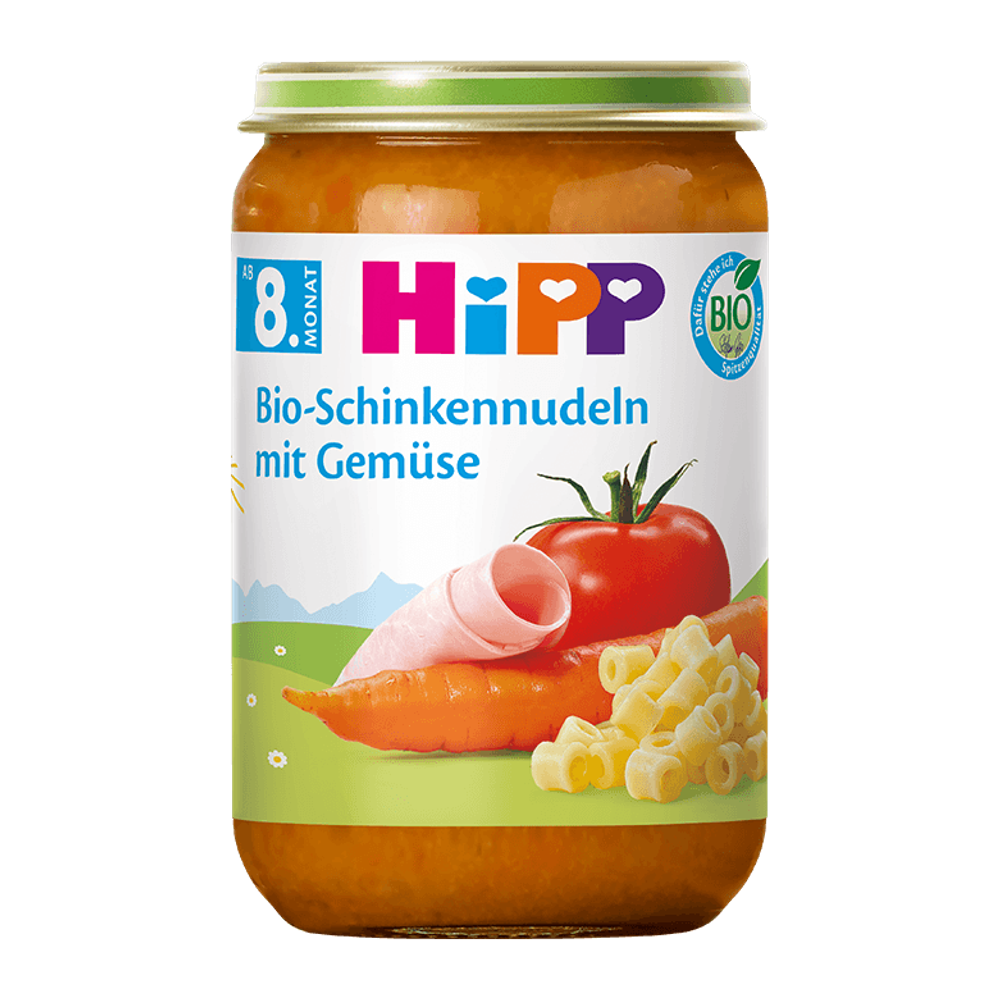 HiPP Organic Ham Noodles with Vegetables 220g jar